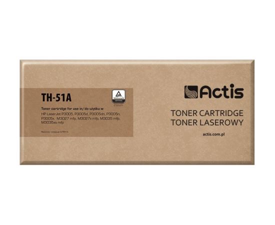 Actis TH-51A Printer Toner cartridge HP, Compatible for HP 51A Q7551A;  Standard;  6500 pages;  black.