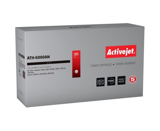 Activejet ATH-6000AN Toner (replacement for HP 124A Q6000A, Canon CRG-707B; Premium; 2500 pages; black)