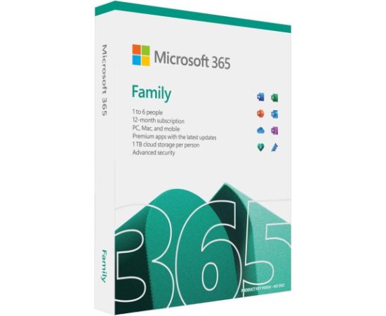 Microsoft 365 Family Retail Eng P10 1Year
