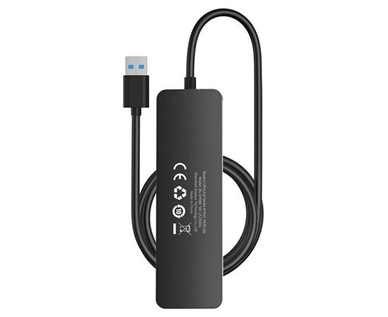 4in1 Hub Baseus  UltraJoy Lite USB-A to USB 3.0 1m (black)