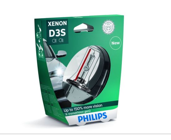 Philips Spuldzes D3S X-tremeVision gen2 (komplekts, 1 gab., 42V, 35W, kontakta veids: PK32D-5;