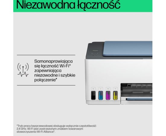 HP Smart Tank 585 All-in-One Printer, Home and home office, Print, copy, scan, Wireless; High-volume printer tank; Print from phone or tablet; Scan to PDF