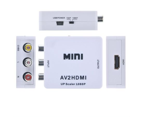 Mini analogais AV pārveidotājs uz digitālo HDMI