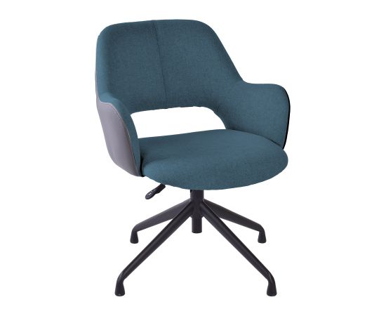 Task chair KENO without castors, blue/grey