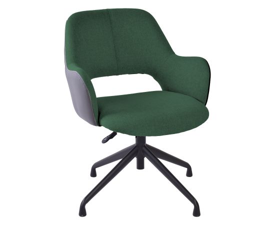 Task chair KENO without castors, green/grey
