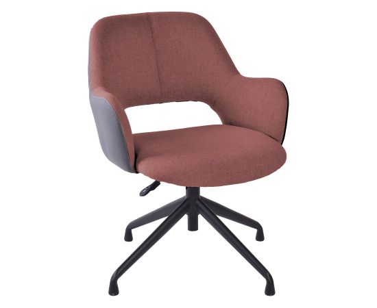 Task chair KENO without castors, dark pink/grey