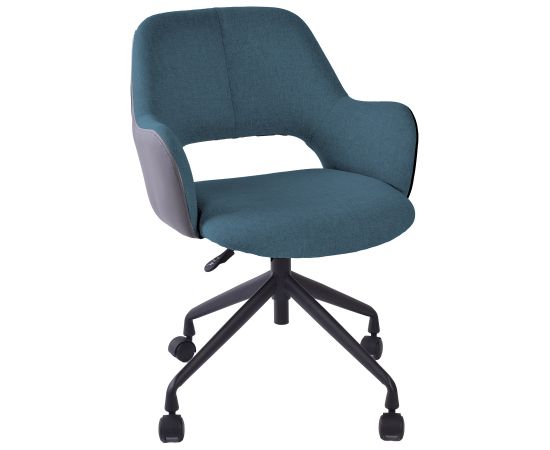 Task chair KENO with castors, blue/grey