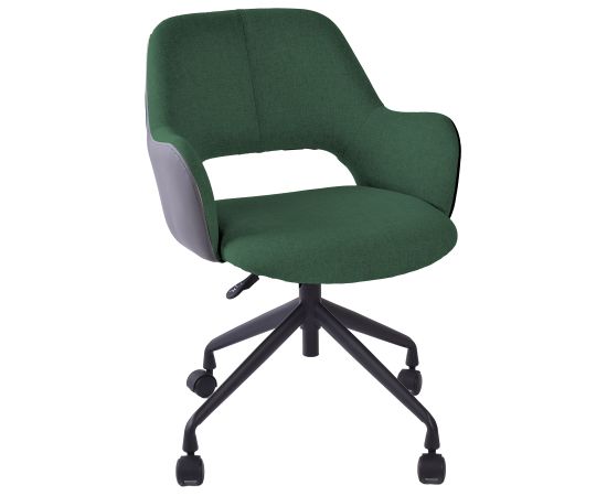 Task chair KENO with castors, green/grey