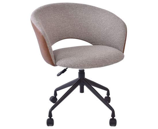 Task chair KARINA with castors, beige/light brown