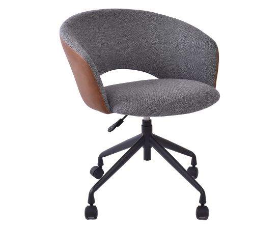 Task chair KARINA with castors, grey/light brown