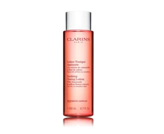 Clarins Soothing Toning Lotion Camomile & Saffron Flower 200ml  toniks sausai/jutīgai ādai Clarins Soothing Toning Lotion Camomile & Saffron Flower 200ml  toniks sausai/jutīgai ādai