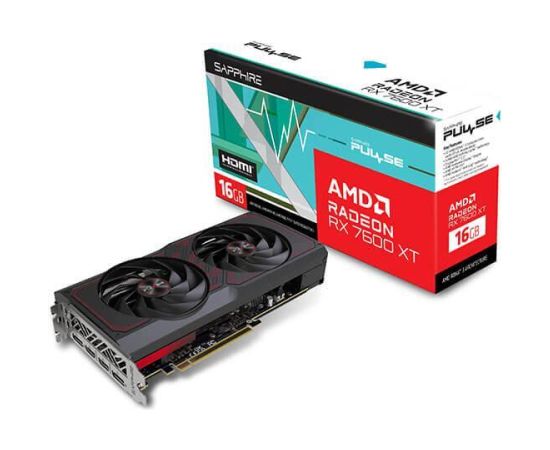 Graphics Card SAPPHIRE AMD Radeon RX 7600 XT 16 GB GDDR6 128 bit PCIE 4.0 8x Dual Slot Fansink 2xHDMI 2xDisplayPort 11339-04-20G