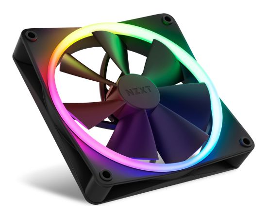 NZXT F140 RGB DUO Twin 140x140x25, case fan (black, pack of 2, incl. RGB controller)