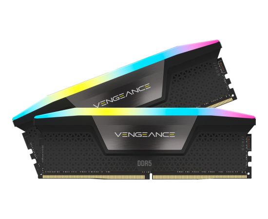 Corsair DDR5 - 64GB -  6000 - CL - 30 (2x 32 GB) dual kit, RAM (black, CMH64GX5M2B6000C30, Vengeance RGB, INTEL XMP)