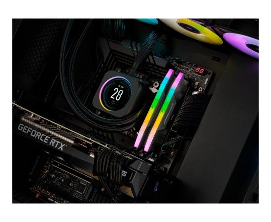 Corsair DDR5 - 64GB -  6000 - CL - 30 (2x 32 GB) dual kit, RAM (black, CMH64GX5M2B6000C30, Vengeance RGB, INTEL XMP)