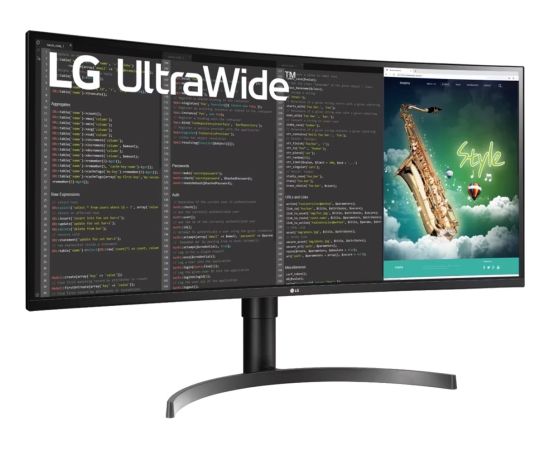 LG 35WN75CP-B, LED monitor - 35 - black, UWQHD, IPS, HDMI, DisplayPort, USB-C, curved, 100Hz panel