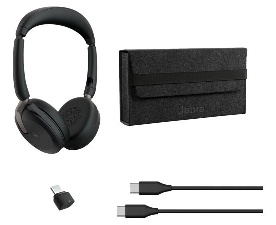 Jabra Evolve2 65 Flex Duo, Headset (black, Stereo, Microsoft Teams, USB-C, Link380c)