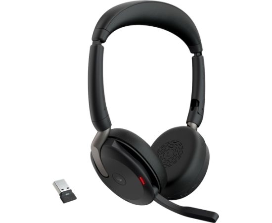 Jabra Evolve2 65 Flex Duo, Headset (black, Stereo, Microsoft Teams, USB-A, Link380a)