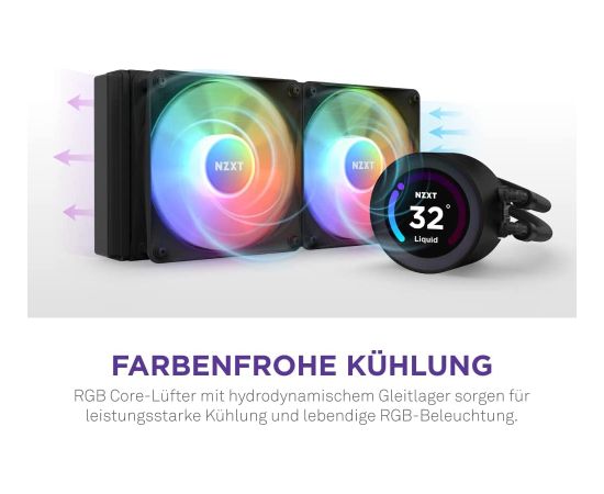 NZXT Kraken Elite 360 RGB 360mm, water cooling (black) Procesoru dzesēšana