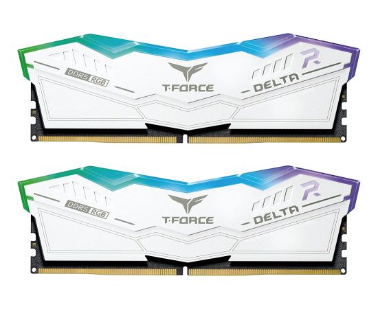 Team Group DDR5 32GB - 6600 - CL - 34 - Dual-Kit - DIMM - FF4D532G6600HC34DC01, Delta RGB, XMP, white