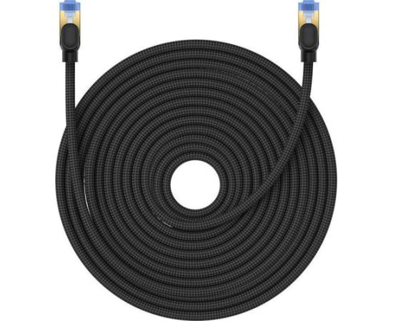 Braided network cable cat.7 Baseus Ethernet RJ45, 10Gbps, 25m (black)
