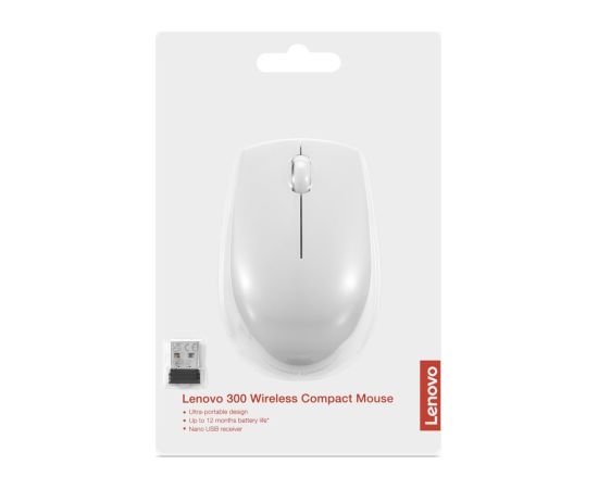 Lenovo 300 WIRELESS ?GREY mouse Ambidextrous RF Wireless Optical 1000 DPI