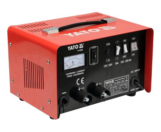 YATO CHARGER WITH STARTING SUPPORT 16A 12V / 24V 120 - 240Ah