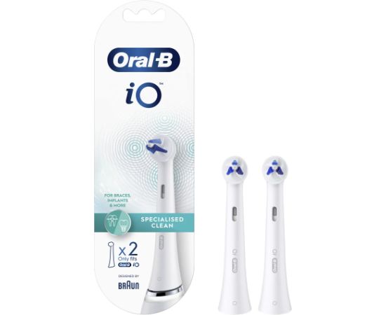 BRAUN iO TG-2 Specialised Clean White nomaināmie zobu birstes uzgaļi 2gab. Насадки для электрических зубных щеток