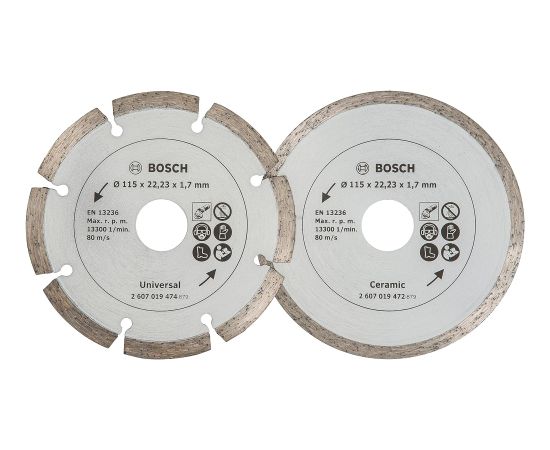 Dimanta griešanas disks Bosch 2607019478; 115 mm; 2 gab.