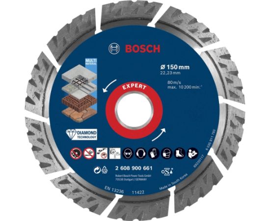 Dimanta griešanas disks Bosch 2608900661; 150 mm