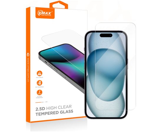 OEM Vmax tempered glass 2,5D Normal Clear Стекло для iPhone 15 Pro Max 6,7"