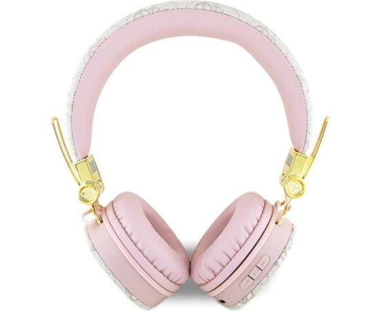 Guess słuchawki nauszne Bluetooth GUBH704GEMP różowy|pink 4G Metal Logo