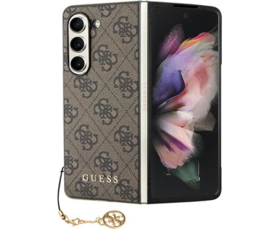 Guess GUHCZFD5GF4GBR F946 Z Fold5 brązowy|brown hardcase 4G Charms Collection