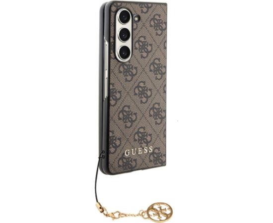 Guess GUHCZFD5GF4GBR F946 Z Fold5 brązowy|brown hardcase 4G Charms Collection