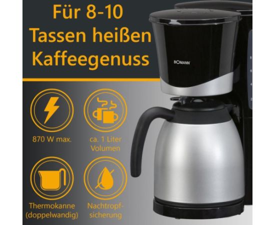 Bomann thermal coffee machine KA168, black