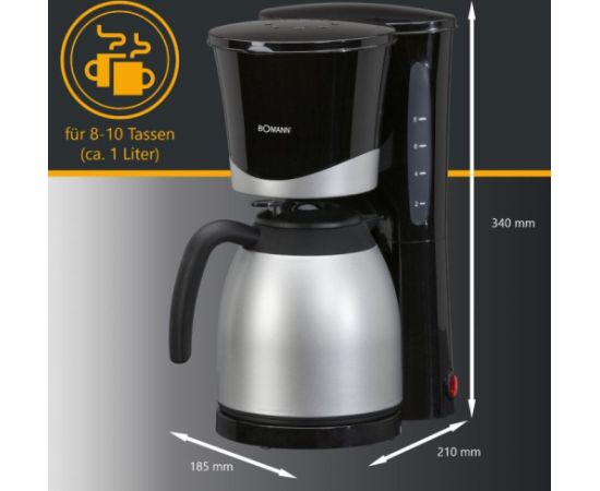 Bomann thermal coffee machine KA168, black