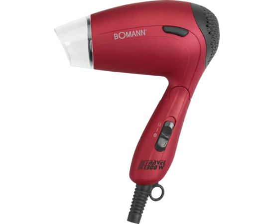 Bomann travel hair dryer HTD8005CB metallic/red