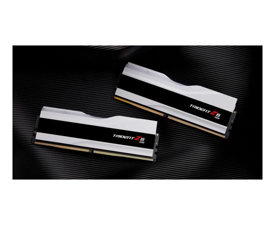 G.Skill DDR5 - 64GB - 6000 - CL - 34 (2x 32 GB) dual kit, RAM (white, F5-6000J3636F32GX2-TZ5RW, Trident Z5 RGB, INTEL XMP)
