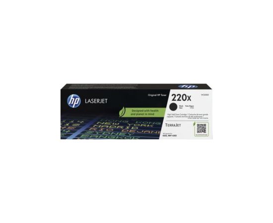 HP 220X High Capacity Black Toner Cartridge, 7500 pages, for HP Color LaserJet Pro 4301, 4302, 4303 / W2200X