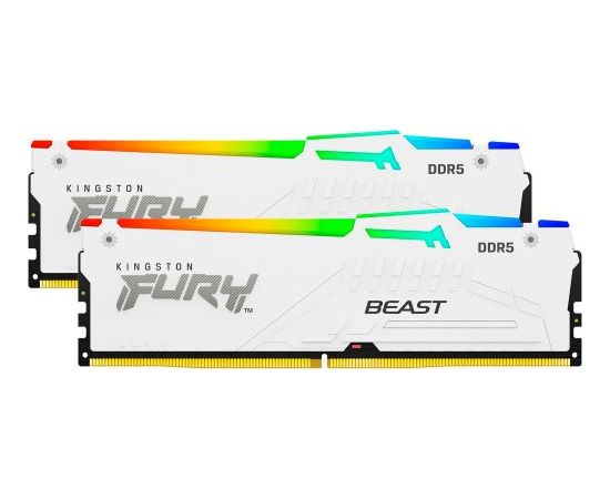 Kingston DDR5 Fury Beast White RGB 64GB(2*32GB)/5600Mhz CL36