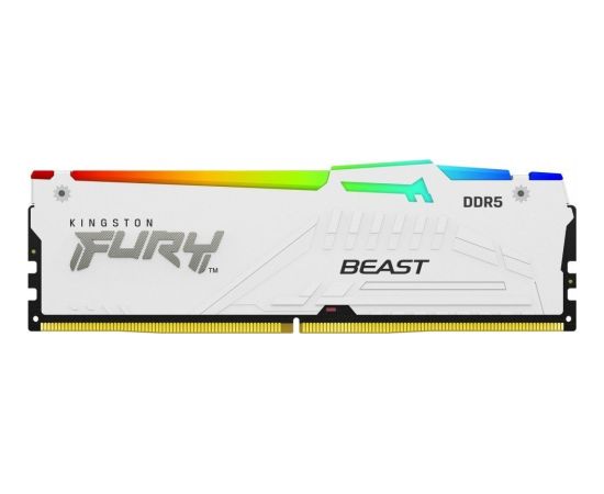 Kingston DDR5 Fury Beast White RGB 16GB(1*16GB)/6000 CL40