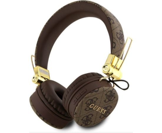 Guess   PU Leather 4G Metal Logo BT5.3 Stereo Headphone Brown