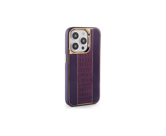 iLike iPhone 15 Pro Leather Case Customized Apple Plum Neoriģinālie Maciņi