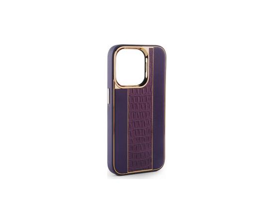 iLike iPhone 15 Leather Case Customized Apple Plum