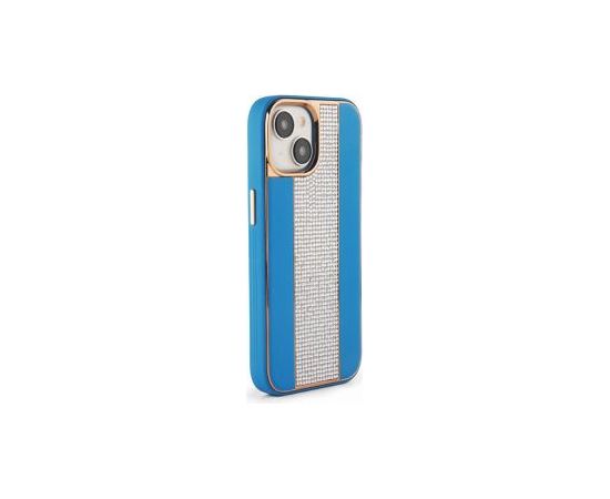 iLike iPhone 15 Diamonds and Leather Case Apple Blue