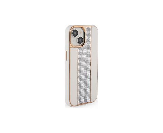 iLike iPhone 15 Diamonds and Leather Case Apple White