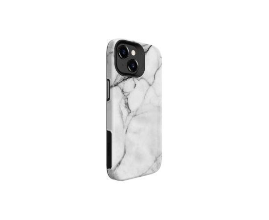 Evelatus iPhone 15 Plus Armor case TPU+PC Customized Print Design Apple Marble White