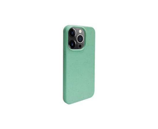 iLike iPhone 14 Pro Silicone plastic case Eco Print Design Flower Apple Green