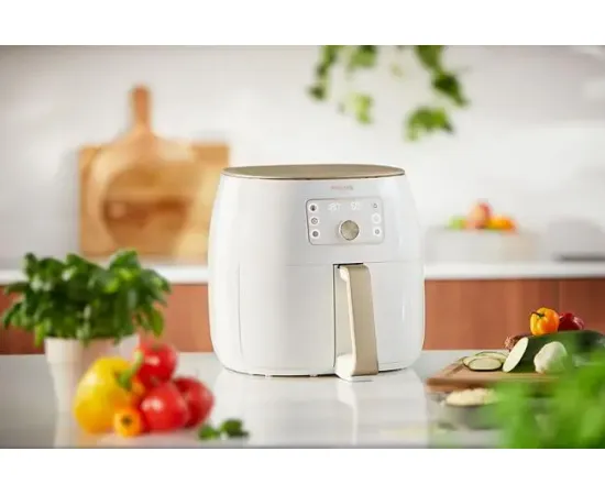 Philips HD9870/20 Airfryer Premium XXL, balta/šampanieša - Karstā gaisa friteris Karstā Gaisa Katli (AirFryer)