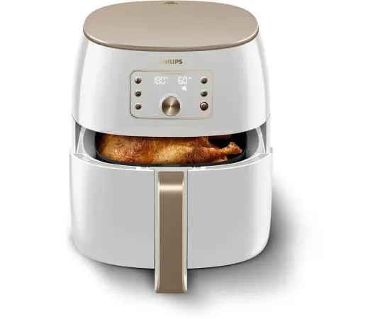 Philips HD9870/20 Airfryer Premium XXL, balta/šampanieša - Karstā gaisa friteris Karstā Gaisa Katli (AirFryer)